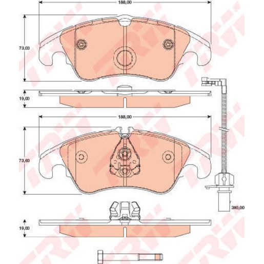 TRW Brake Pad Set GDB1805