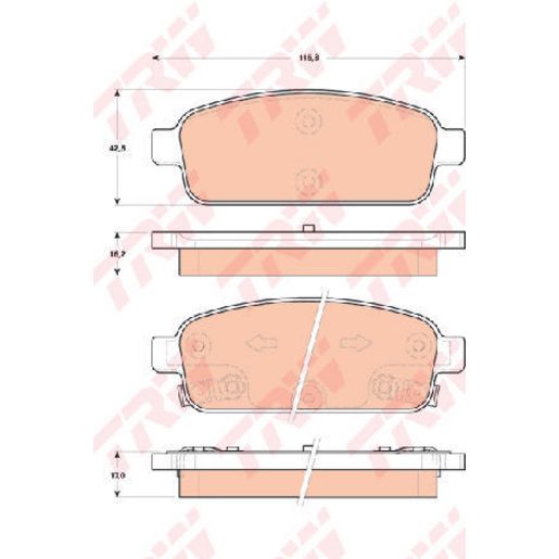TRW Cotec Brake Pad Set GDB1844