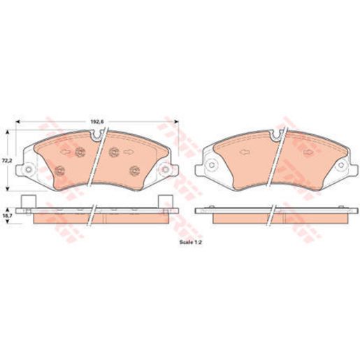 TRW Cotec Brake Pad Set GDB1898