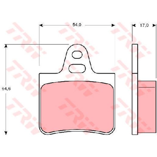 TRW Cotec Brake Pad Set Rear GDB263