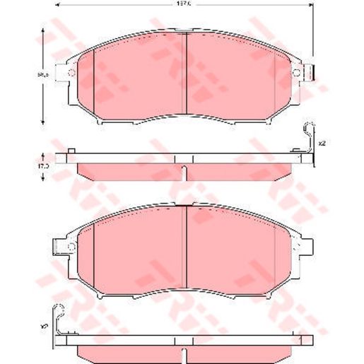 TRW Cotec Brake Pad Set Front GDB3392