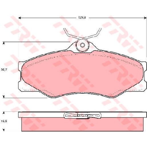 TRW Cotec Brake Pad Set Front GDB399