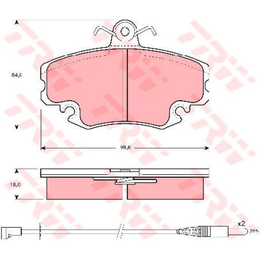 TRW Cotec Brake Pad Set Front GDB400