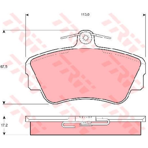 TRW Cotec Brake Pad Set Front GDB812