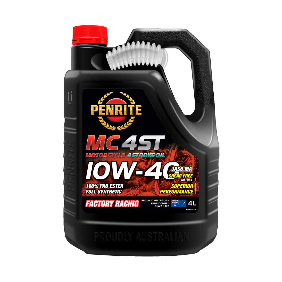 Penrite MC-4ST 10W-40 100% Pao & Ester 4L