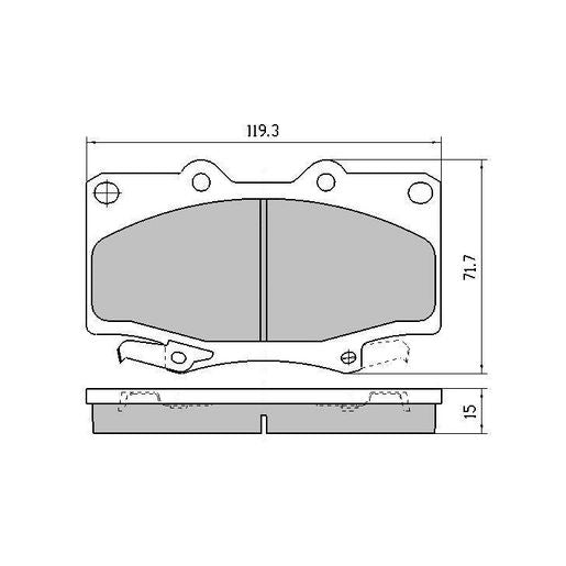RDA GP Max Brake Pad Set Front RDB1199