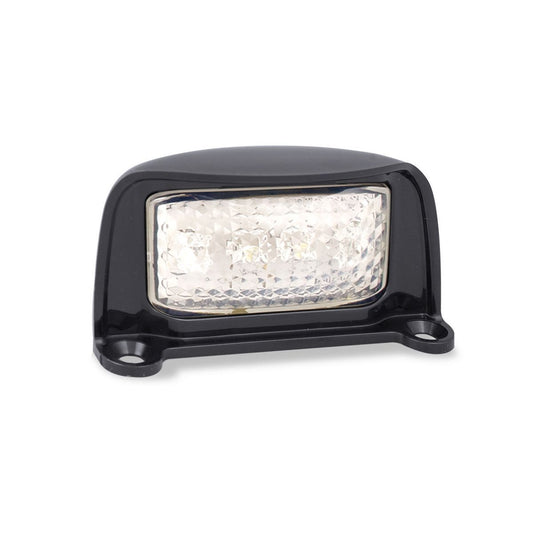 LED Autolamps Licence Plate Lamp with Black Bracket and 40CM Cable 76x41x27mm 12-24V 35BLMB