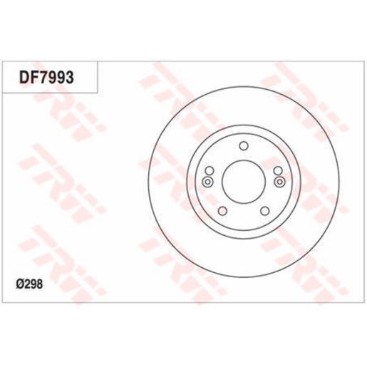 TRW Brake Rotor Single 298mm Front DF7993S