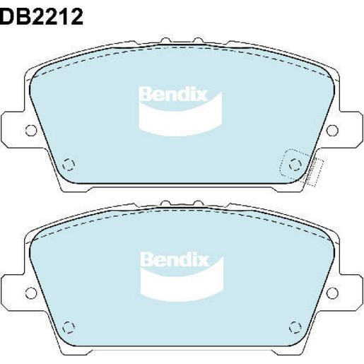 Bendix General CT Brake Pad Set Front DB2212 GCT
