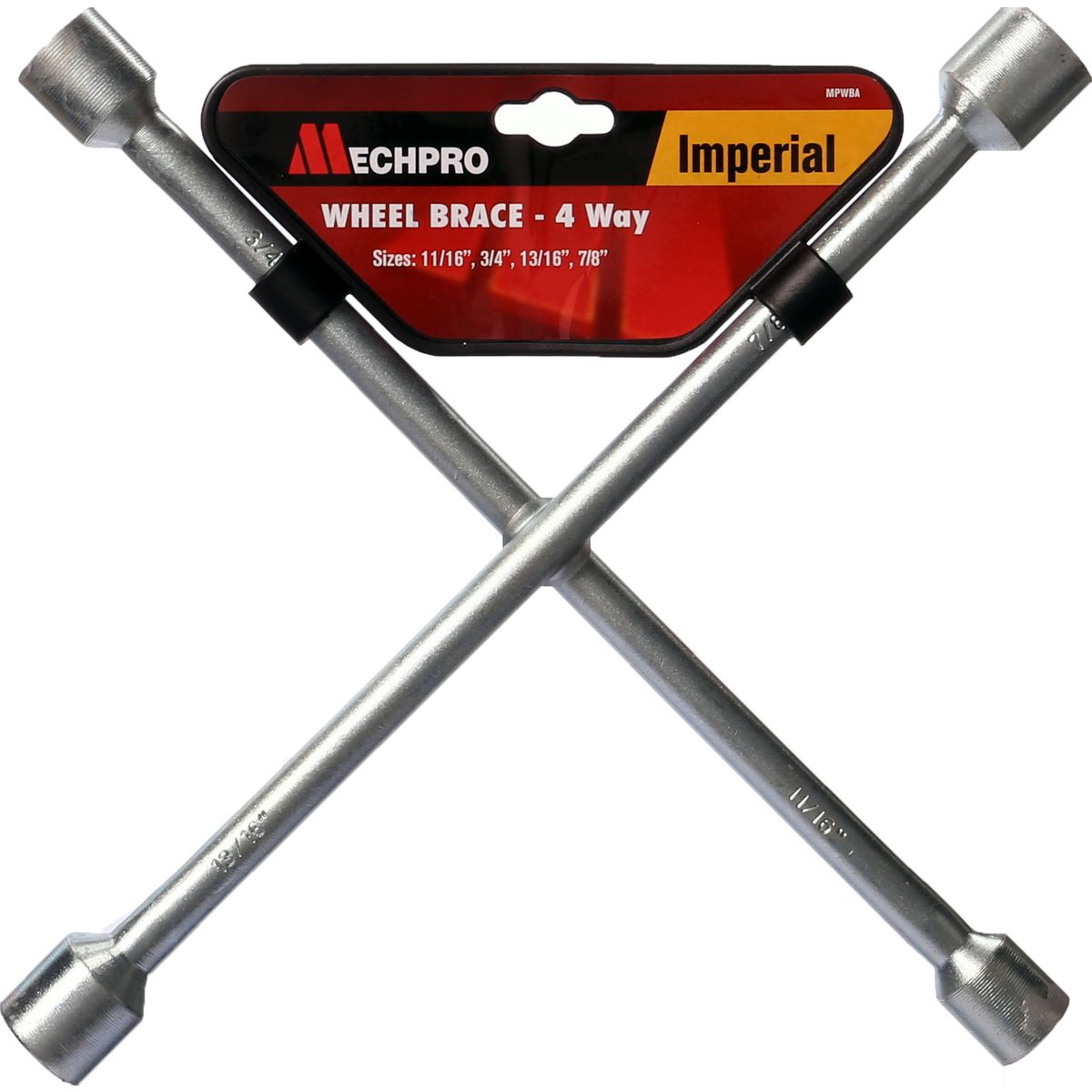 Mechpro Wheel Brace 4-Way 11/16in. 3/4in. 13/16in. 7/8in. MPWBA
