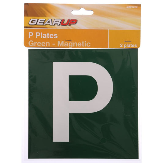 Gearup Magnetic Probationary Plate Set Green GUMPPGVW