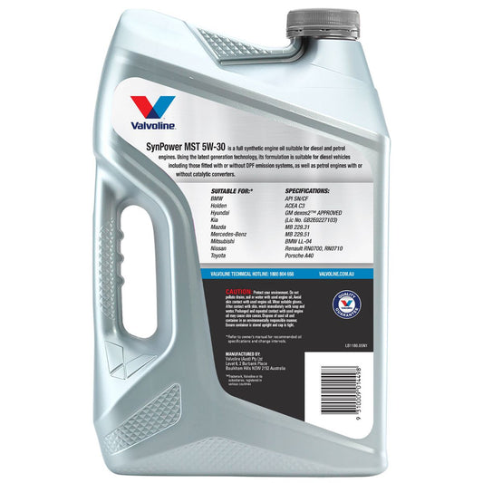 Valvoline Full Synthetic SynPower MST Engine Oil 5W-30 5L 1186.05