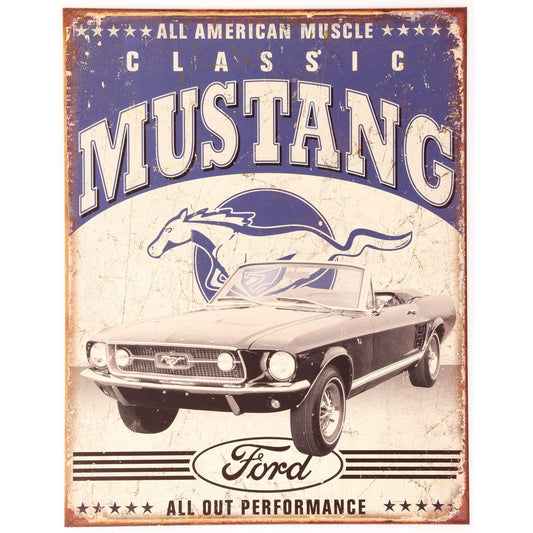 Classic Mustang Metal Sign (32x41cm) 1813