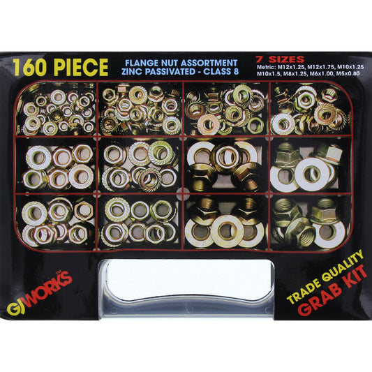 GJ Works Flange Nuts Metric Grab Kit 160pc GKA160