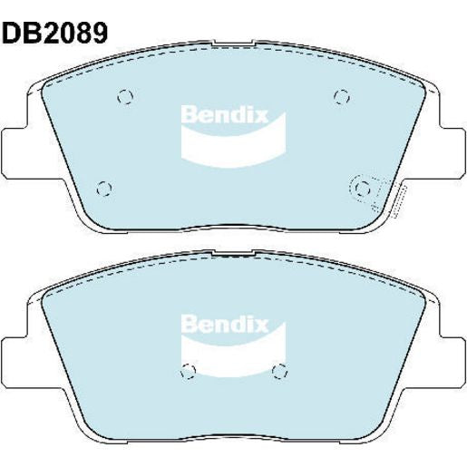 Bendix General CT Brake Pad Set Front DB2089 GCT