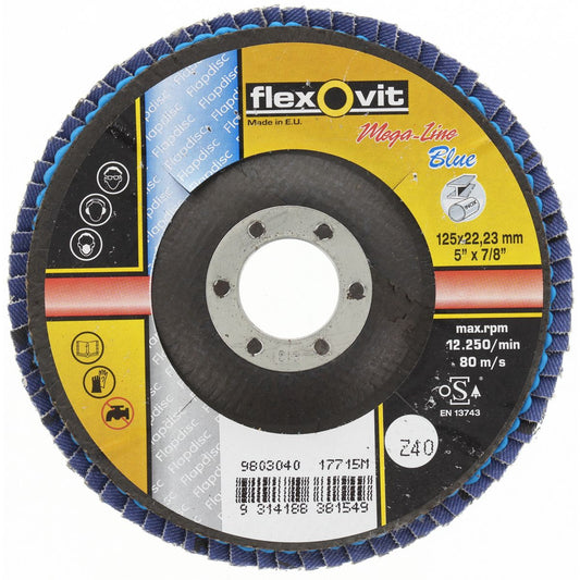 Flexovit Zirconia Flap Disc 40G 127x22mm 66261039207