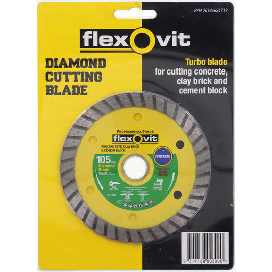 Flexovit Concrete And Clay 105mm Brick Cutter 70184624719