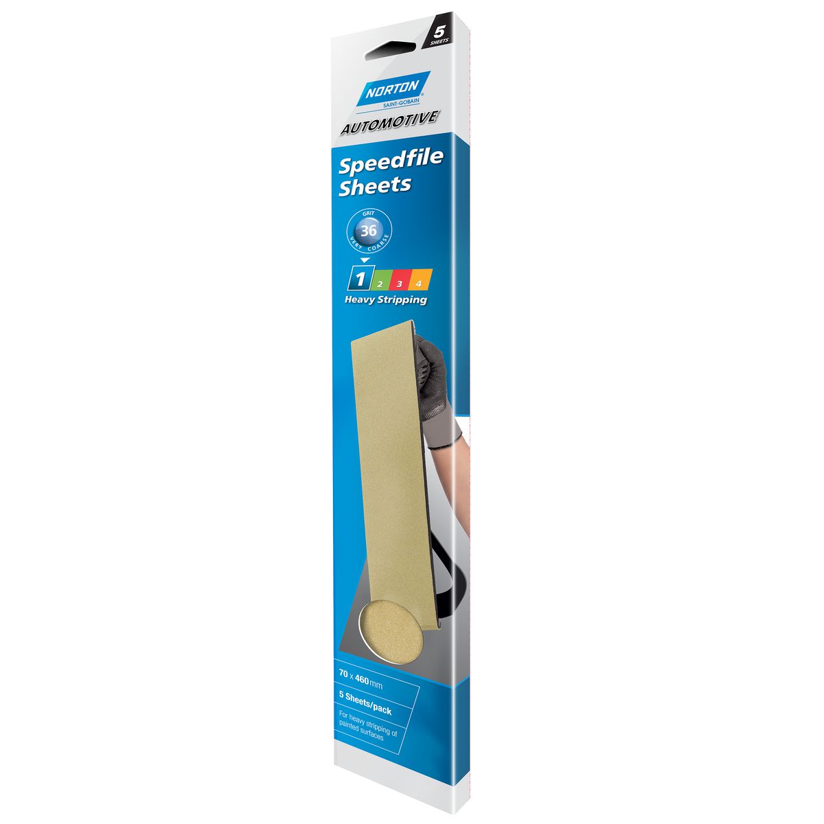 Flexovit Norton Adalox Sandpaper Sheet P36 70x460mm V/Course 66623321772