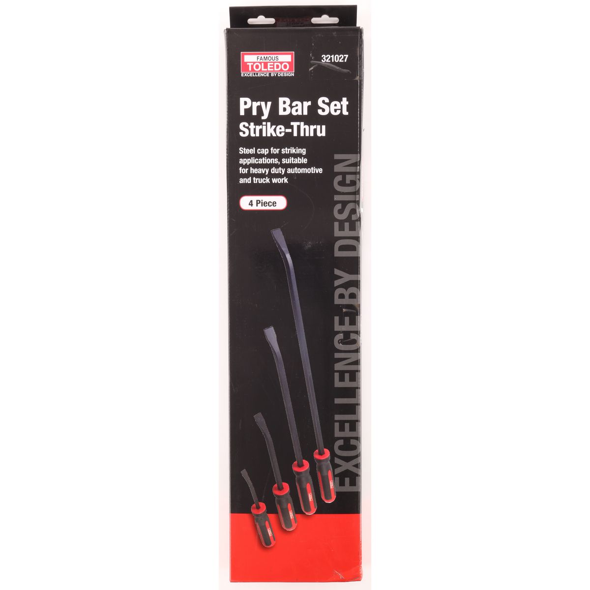 Toledo Strike Thru Pry Bar Set 4 Piece 321027
