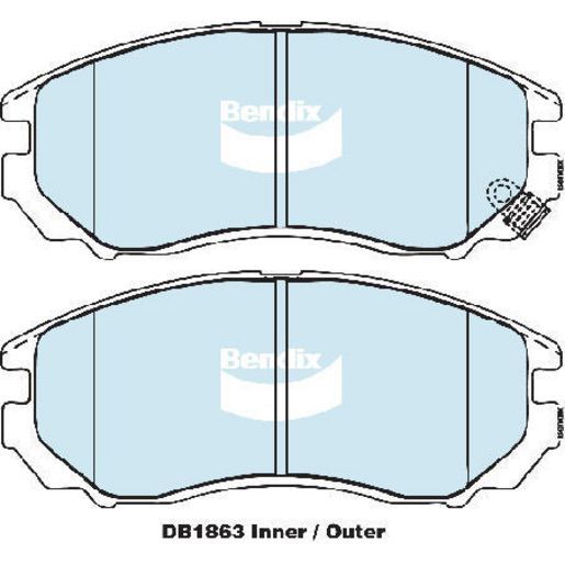 Bendix General CT Brake Pad Set Front DB1863 GCT