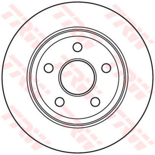 TRW Brake Rotor Rear DF4914S