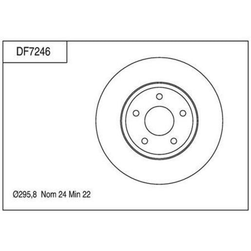 TRW Brake Rotor Front DF7246S