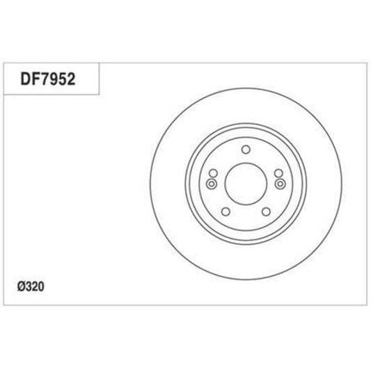 TRW Brake Rotor Single 320mm Front DF7952S