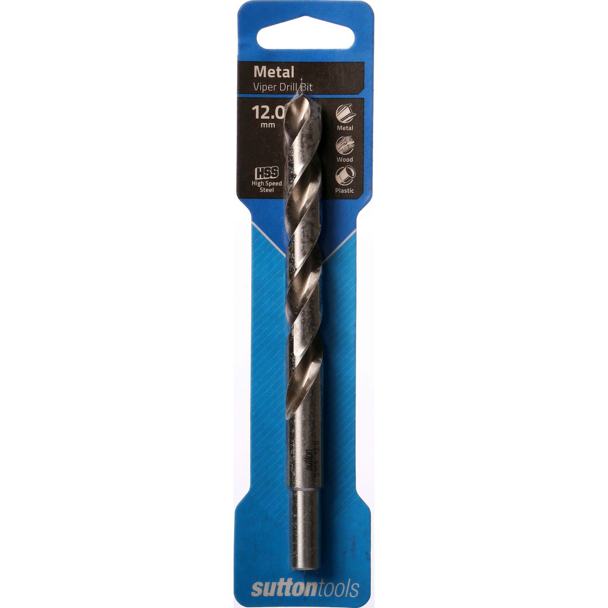 Sutton Jobber Drill Bit Viper HSS 12mm Dia 101mm L2 151mm L1 D1051200