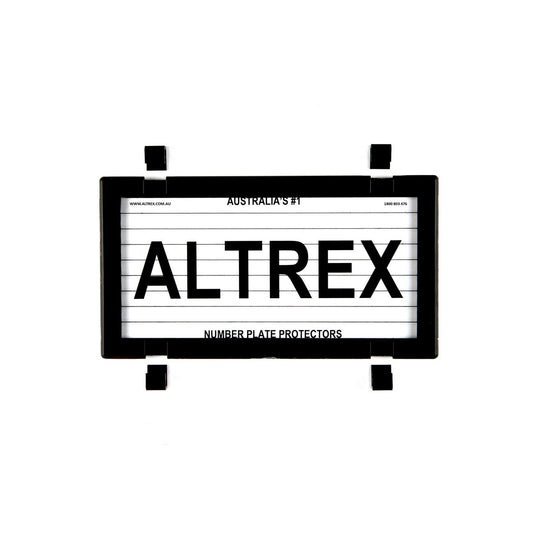 Altrex Motorbike Number Plate Cover Black With Lines