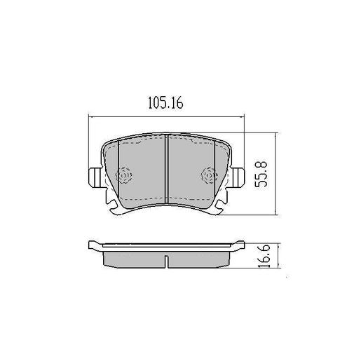 RDA GP Max Brake Pad Set Rear RDB1929