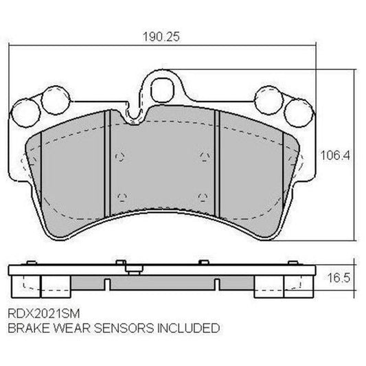 RDA Phantom Ceramic Brake Pad Set Front RDC2021