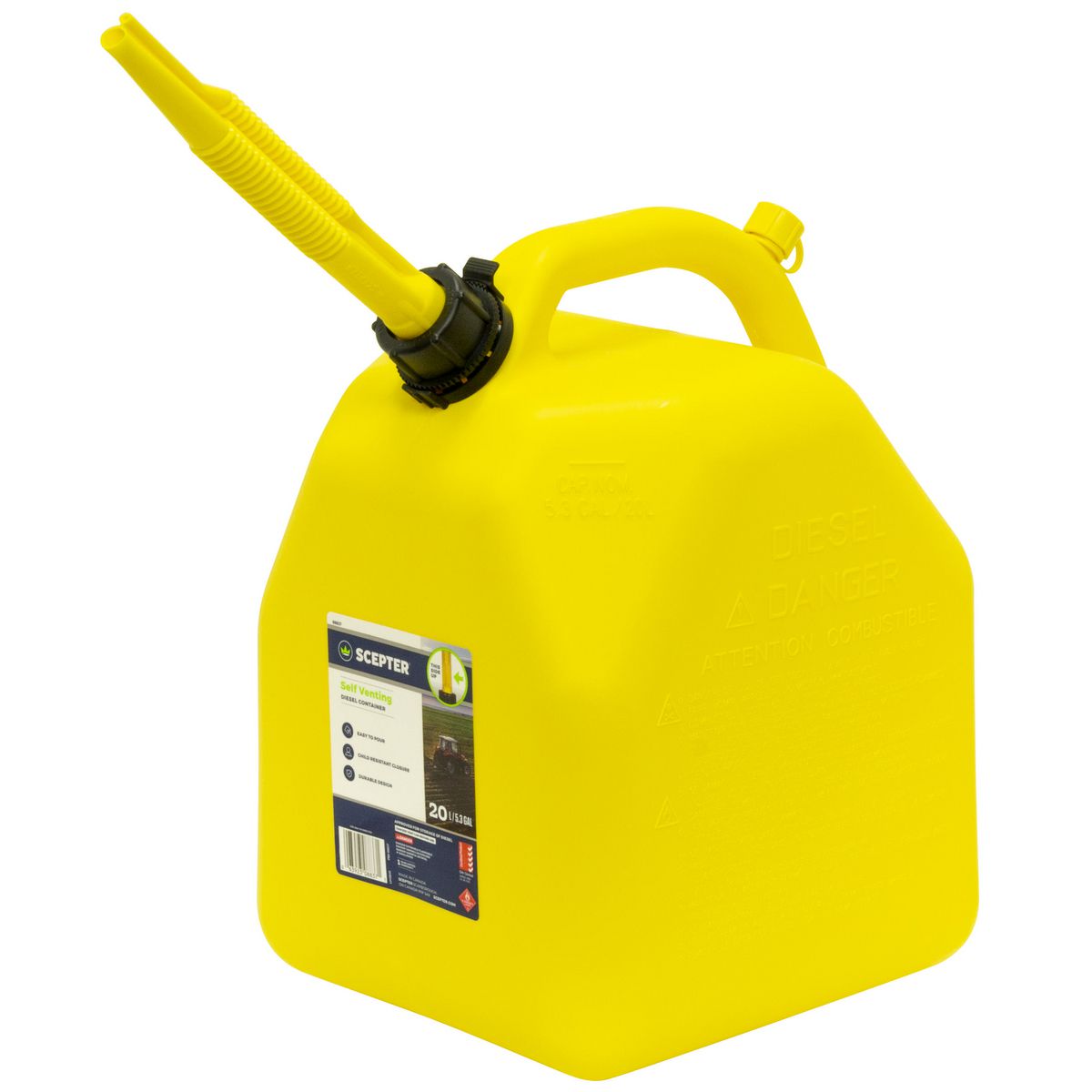 Scepter Diesel Fuel Can 20L Yellow