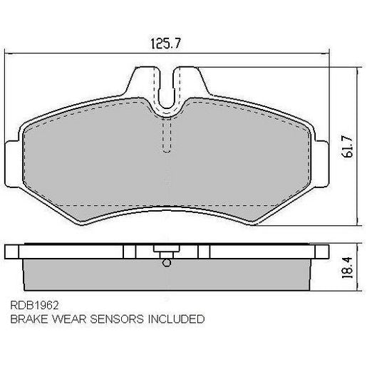 RDA GP Max Brake Pad Set Rear RDB1962