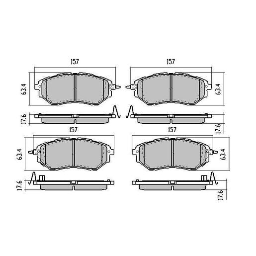 RDA GP Max Brake Pad Set Front RDB1991