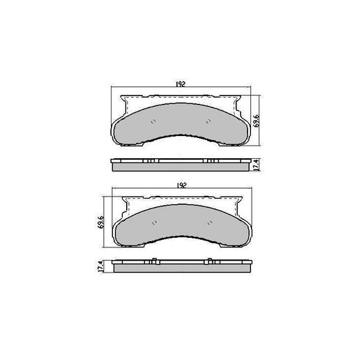 RDA GP Max Brake Pad Set Front RDBS7054