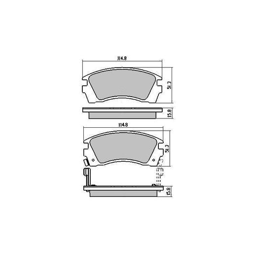 RDA GP Max Brake Pad Set Front RDB1216