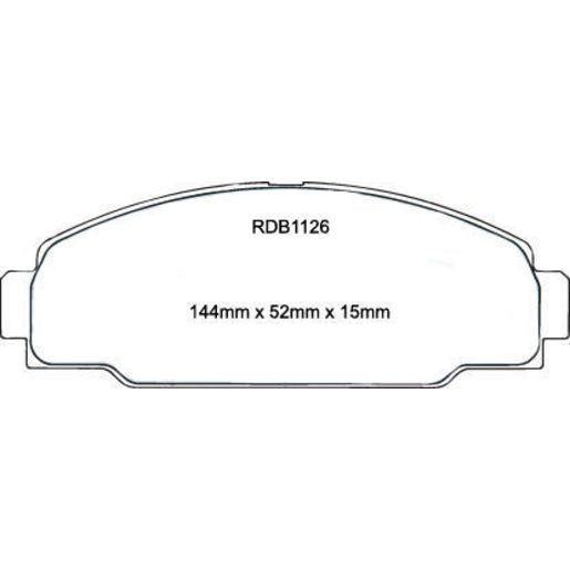 RDA GP Max Brake Pad Set Front RDB1126