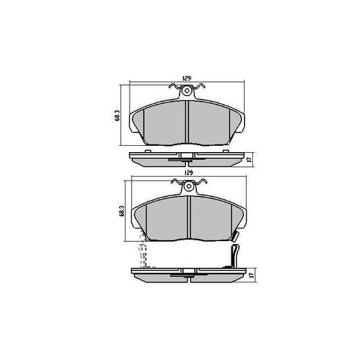 RDA GP Max Brake Pad Set Front RDB1360