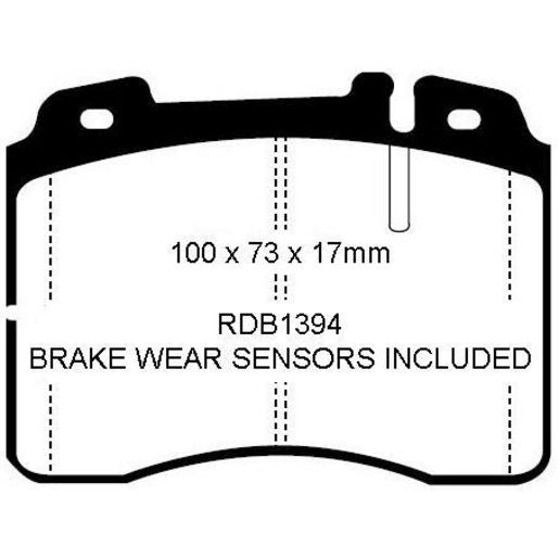 RDA GP Max Brake Pad Set Front RDB1394