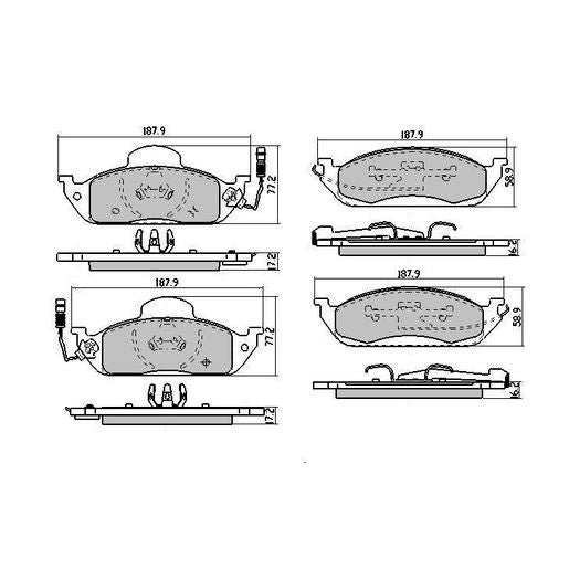 RDA GP Max Brake Pad Set Front RDB1406