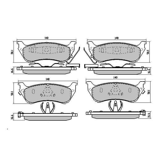 RDA GP Max Brake Pad Set Rear RDB1417