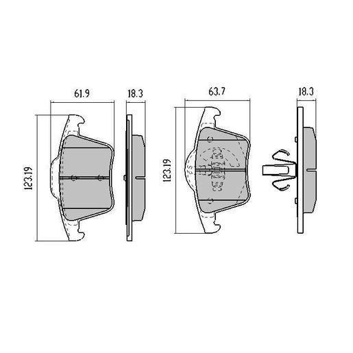 RDA GP Max Brake Pad Set Rear RDB1659