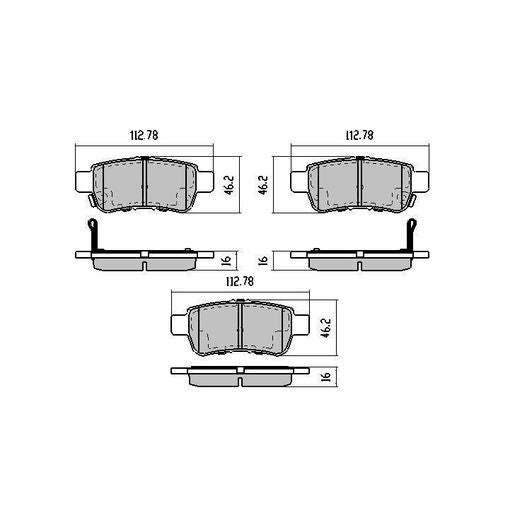 RDA GP Max Brake Pad Set Rear RDB1721