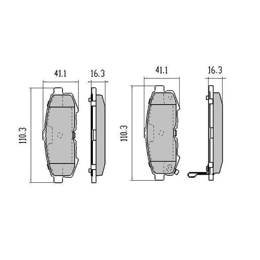 RDA GP Max Brake Pad Set Rear RDB1729
