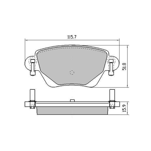 RDA GP Max Brake Pad Set Rear RDB1945