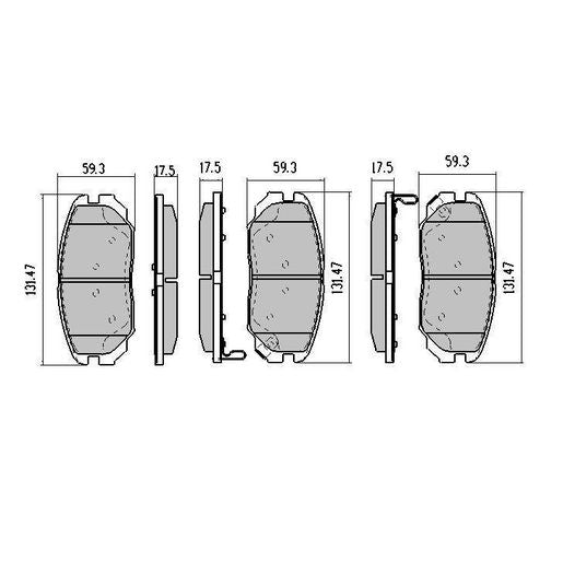 RDA GP Max Brake Pad Set Front RDB2045