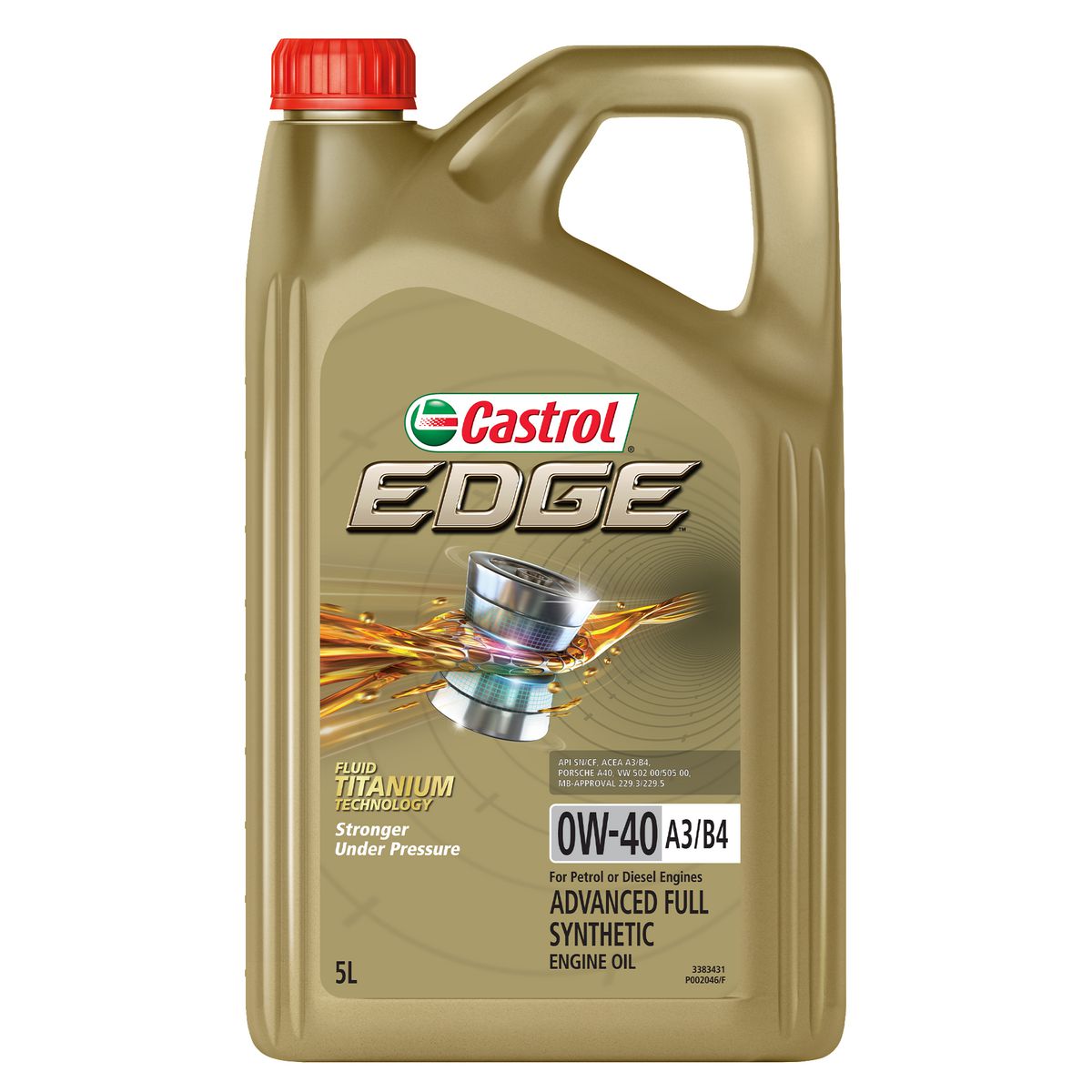 Castrol EDGE 0W-40 A3 B4 Engine Oil 5L 3383431
