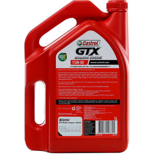 Castrol GTX Modern Engine 15W40 Engine Oil 5L 3383441