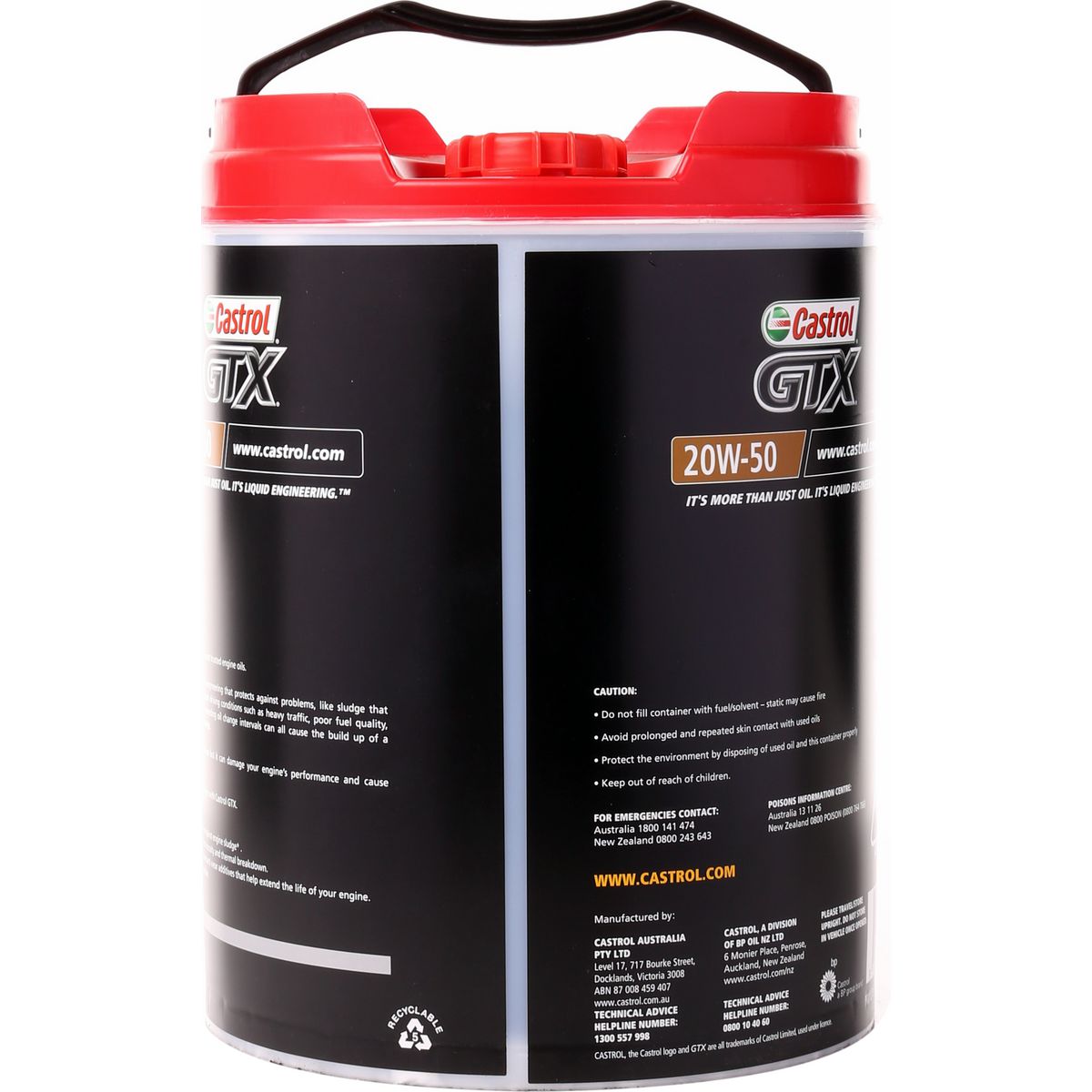 Castrol GTX 20W50 Engine Oil 20L 3383528