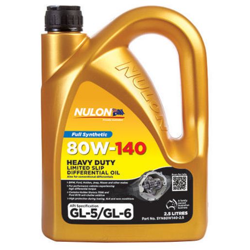 Nulon Full Synthetic Heavy Duty Limited Slip Differential Oil 80W140 2.5L